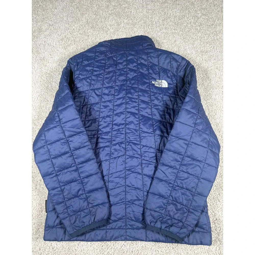 The North Face Youth Thermoball Eco Quilted Puffer Jacket Navy Blue Size S 7/8